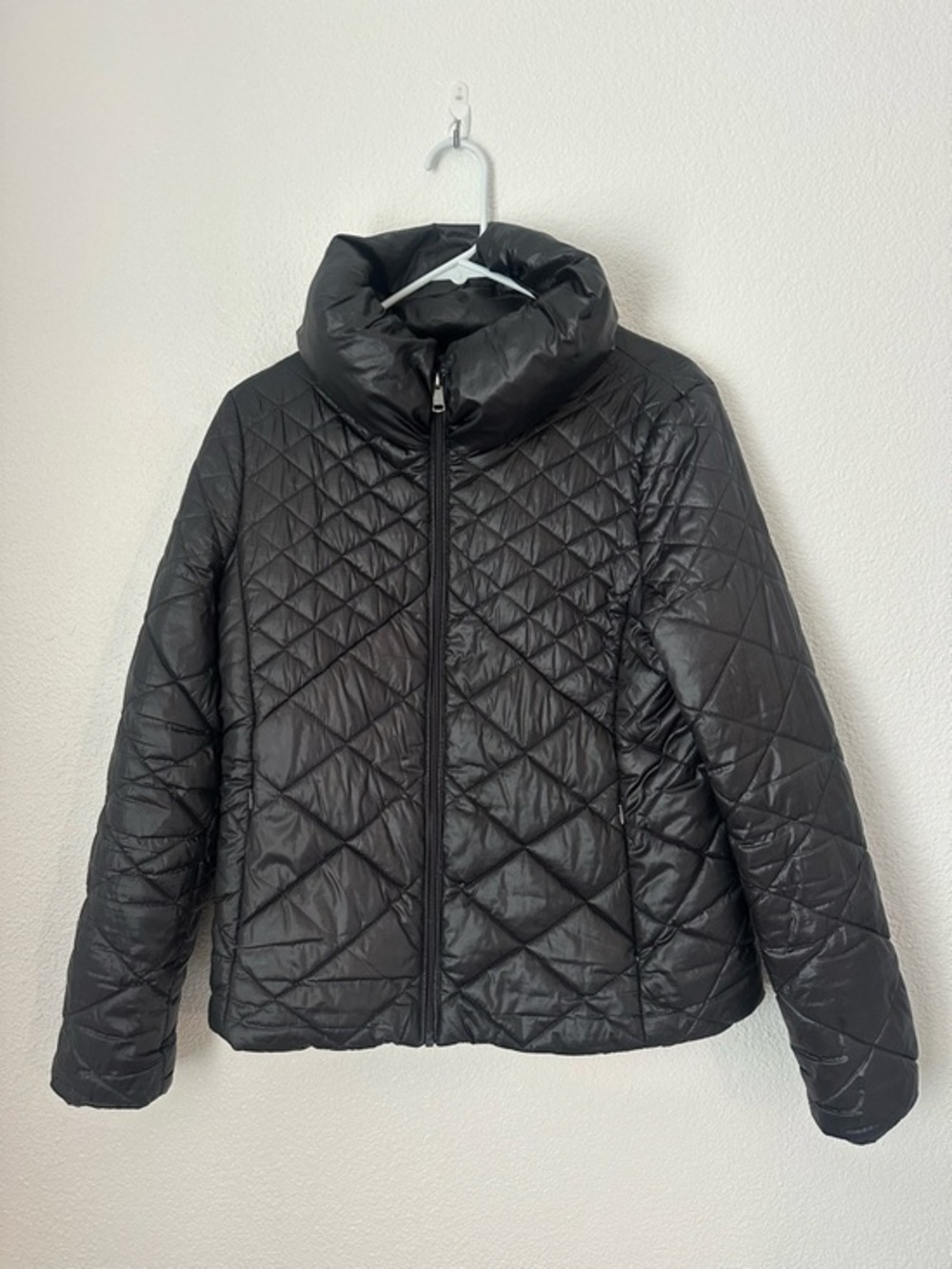 Victoria’s Secret Coat Women’s M Black Quilted Collared Full Zip Jacket